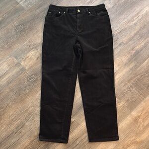 Lauren Jeans Co Ralph Lauren Vintage Women’s Size 16 Black Corduroy Straight Leg
